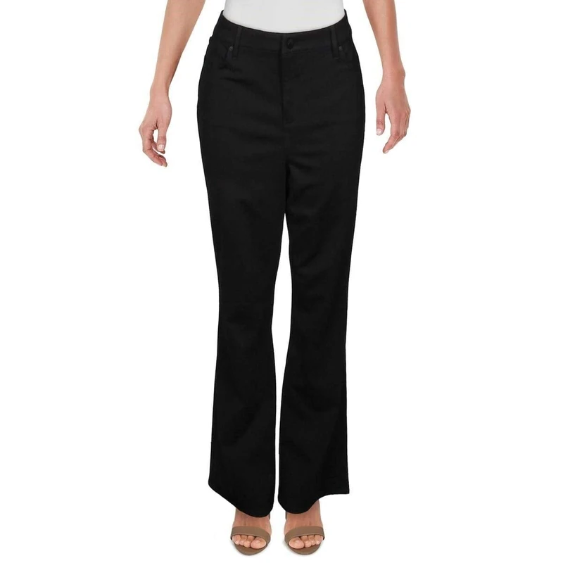 NYDJ Women's Ponte Marilyn Straight Pant, Black, 2
