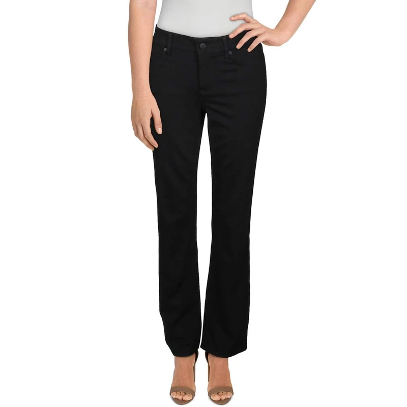 NYDJ Women's Ponte Marilyn Straight Pant - Black - 8 32