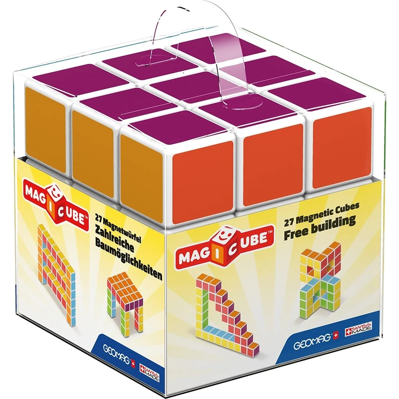 Geomag 128 Magicube Free Building 27 - Educational Building Set, 27 Magnetic Cubes