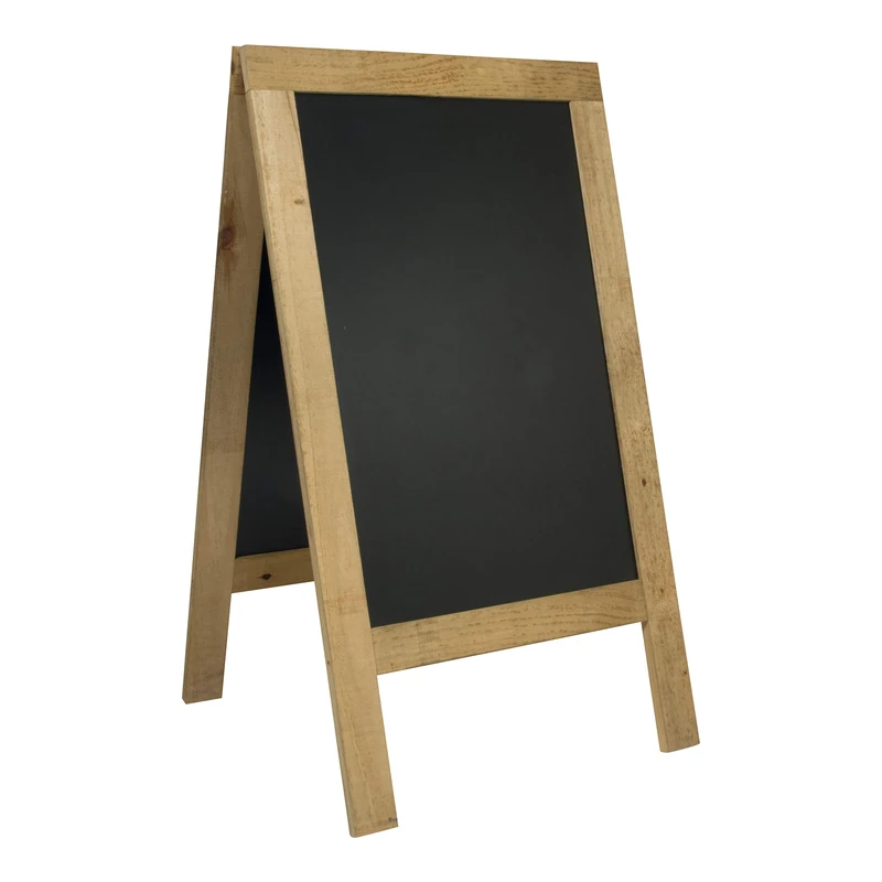 Securit Sandwich Pavement Chalkboard with Laquered Soft Wooden Frame with A Rustic, Natural Finish