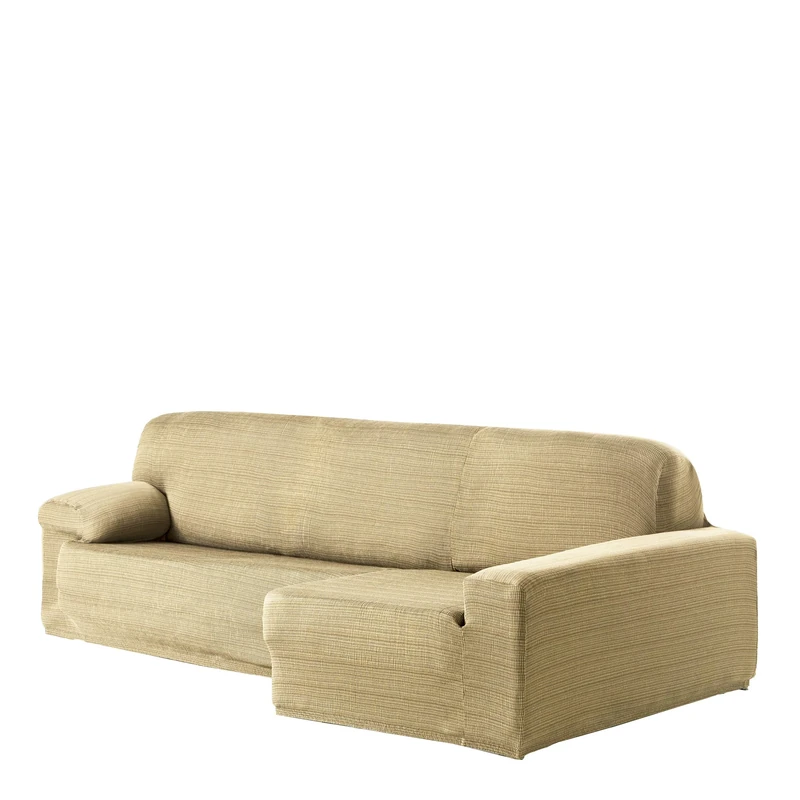 Eysa Aquiles Elastic Chaise Longue Right, Polyester-Cotton, Beige, 43 x 37 x 14 cm