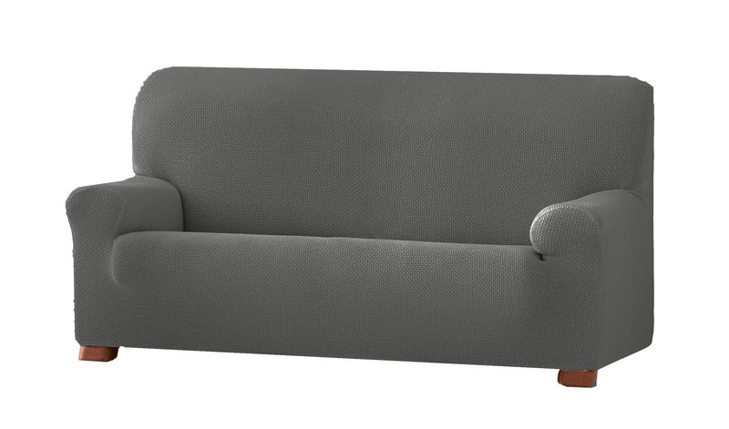 Eysa Cora Bi-Elastic Sofa Cover 3-Seats, Polyester-Cotton, Grey, 36 x 27 x 17 cm - Image 1