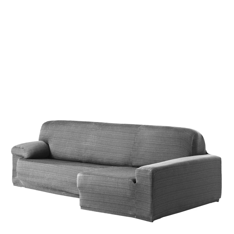 Eysa Aquiles Bi-Elastic Chaise Longue Right, Polyester-Cotton, grey, 43 x 37 x 14 cm