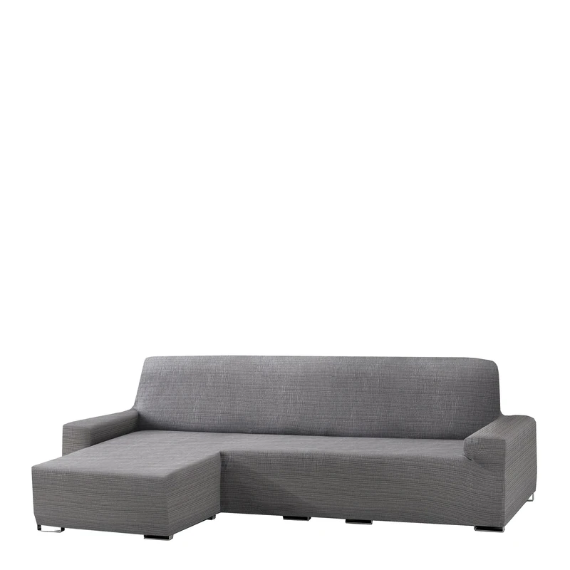 Eysa Aquiles Bi-Elastic Chaise Longue Short Arm Left, Polyester-Cotton, grey, 43 x 37 x 14 cm