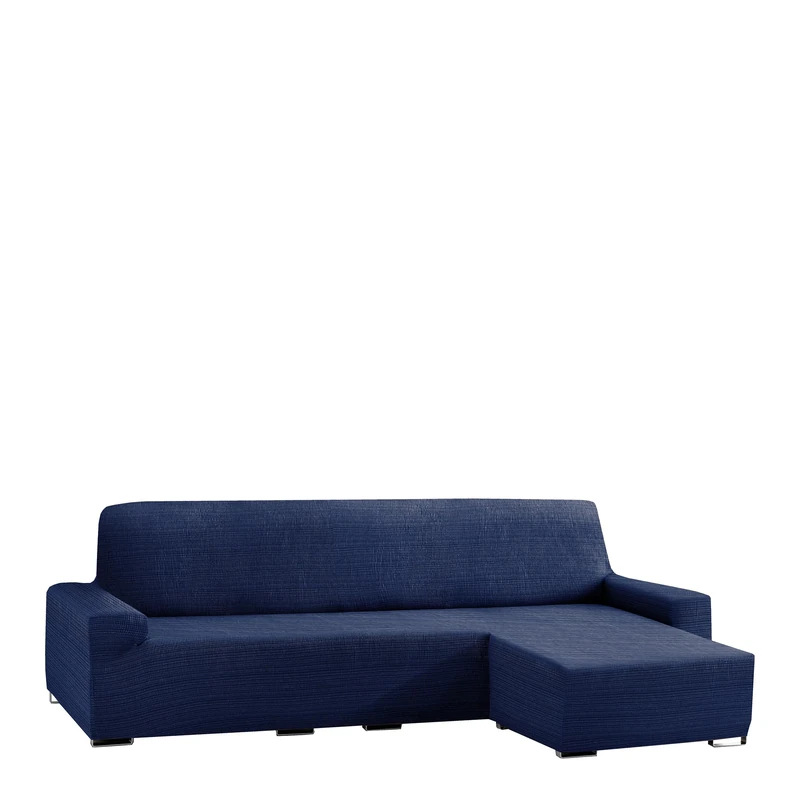 Eysa Aquiles Elastic Chaise Longue Short Arm Right, Polyester-Cotton, Blue, 43 x 37 x 14 cm