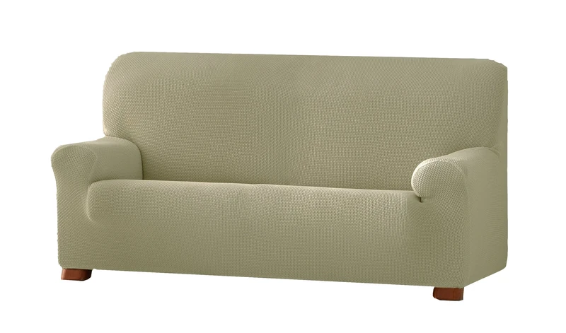 Eysa Cora Bi-Elastic Sofa Cover 4-Seats, Polyester-Cotton, Linen, 36 x 27 x 19 cm