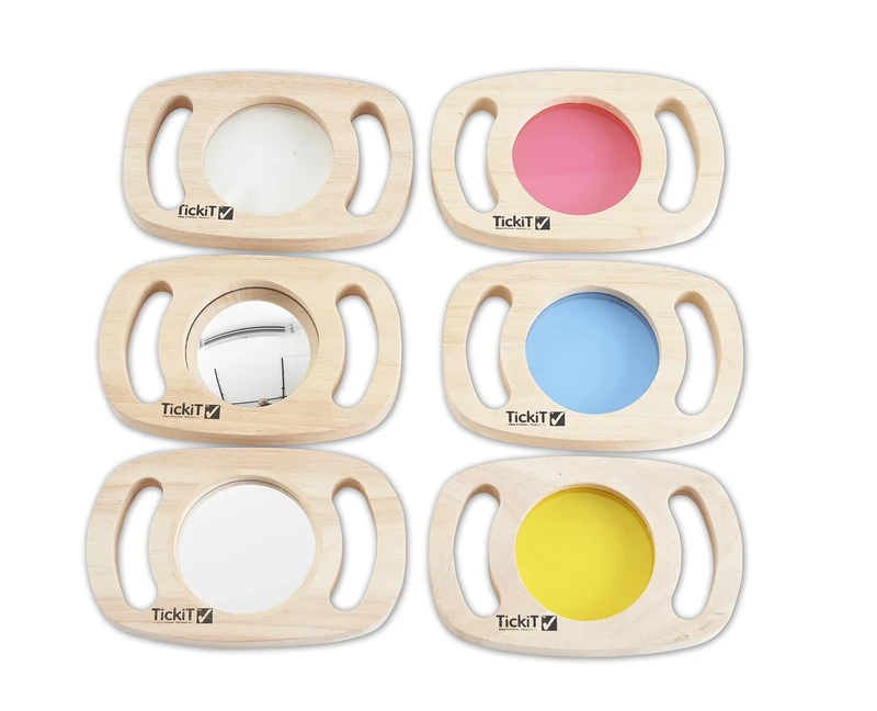 tickit Easy Hold Plane Mirror – Encourages Exploration and Self-Discovery with Distorted Reflections, Easy Grip for Small Hands