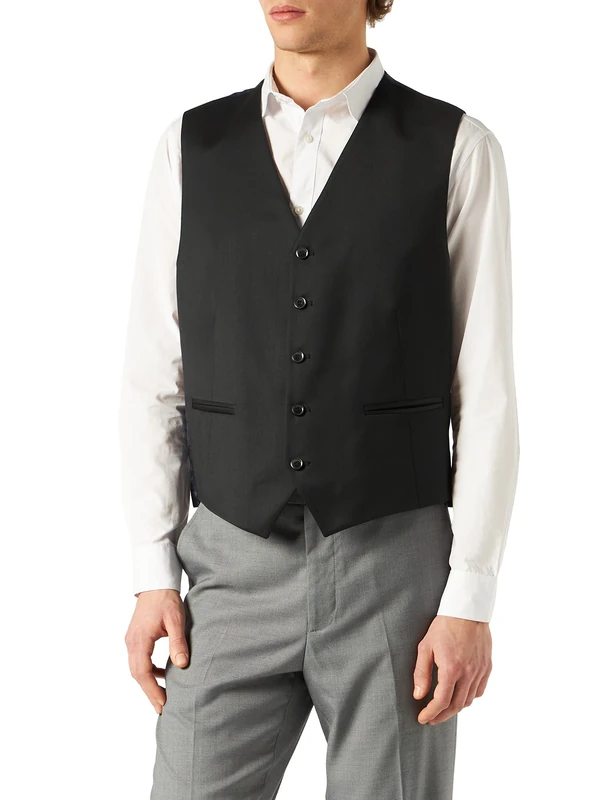 Daniel Hechter Men's Waistcoat NOS Shape, Black (Black 990), 40