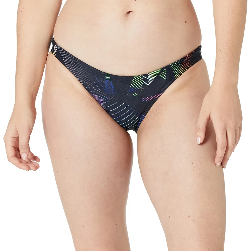 Arena Women's Rulebreaker Free Brief Bikini Bottoms Athletic Sport Swimsuit, Geometric Multi, Small - Image 1