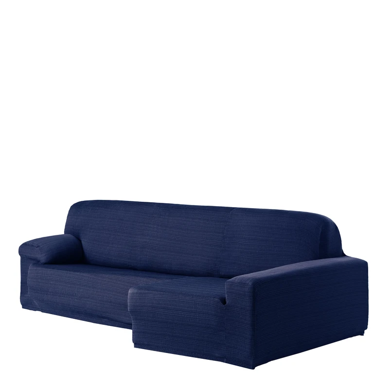 Eysa Aquiles Elastic Chaise Longue Right, Polyester-Cotton, Blue, 43 x 37 x 14 cm