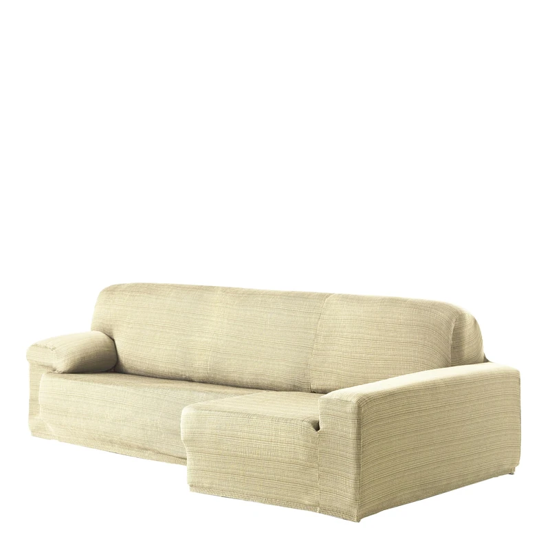 Eysa Aquiles Elastic Chaise Longue Right, Polyester-Cotton, Ecru, 43 x 37 x 14 cm