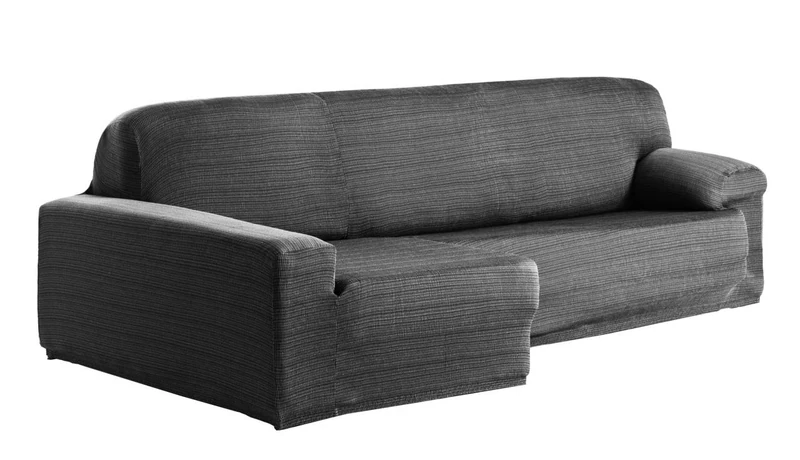 Eysa Aquiles Bi-Elastic Chaise Longue Left, Polyester-Cotton, grey, 43 x 37 x 14 cm