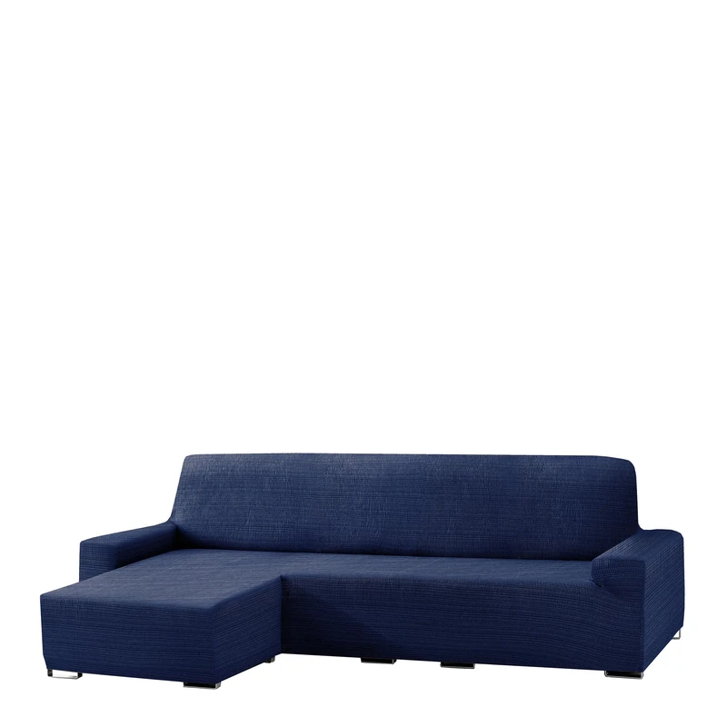 Eysa Aquiles Elastic Chaise Longue Short Arm Left, Polyester-Cotton, Blue, 43 x 37 x 14 cm