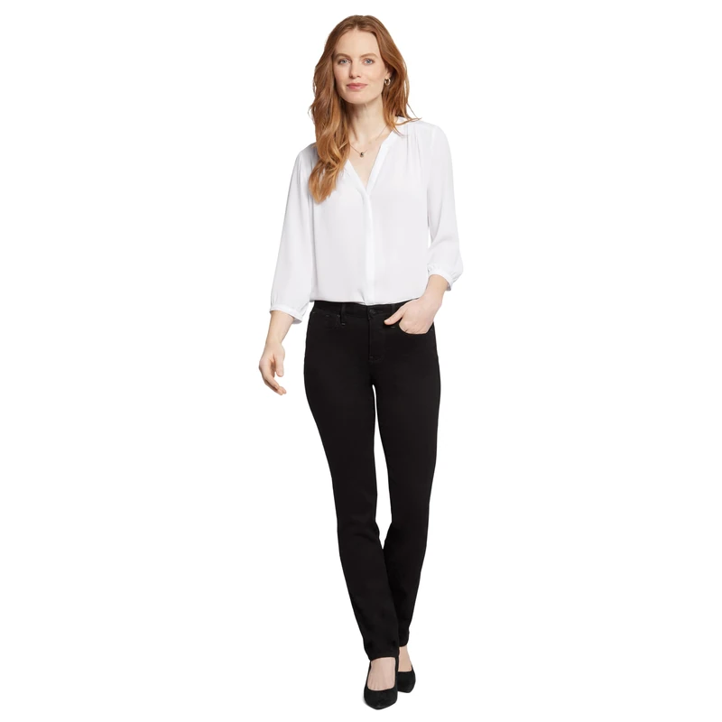 NYDJ Women's Petite Sheri Slim Jeans | Slimming & Flattering Fit, Black 2336, 18 Petite