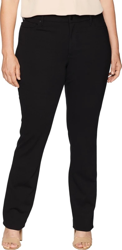 NYDJ Women's Plus Size Ponte Marilyn Straight Leg Pant - Black - 20