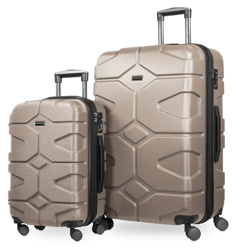 HAUPTSTADTKOFFER - X-Kölln 2er Koffer-Set Trolley-Set Rollkoffer Reisekoffer, TSA, (S & L), Luggage Set, 76 cm, 150 liters, Gold
