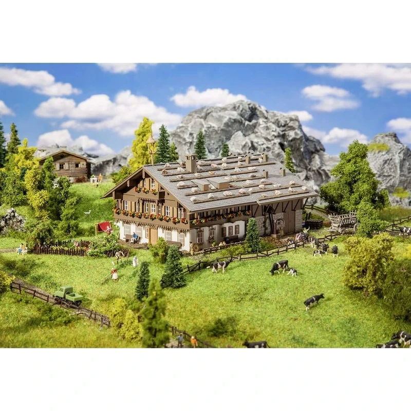 FALLER FA232199 Large Alpine Farm with Barn Model Kit, Various Teenagers from 14 Years, 255 x 125 x 92 mm