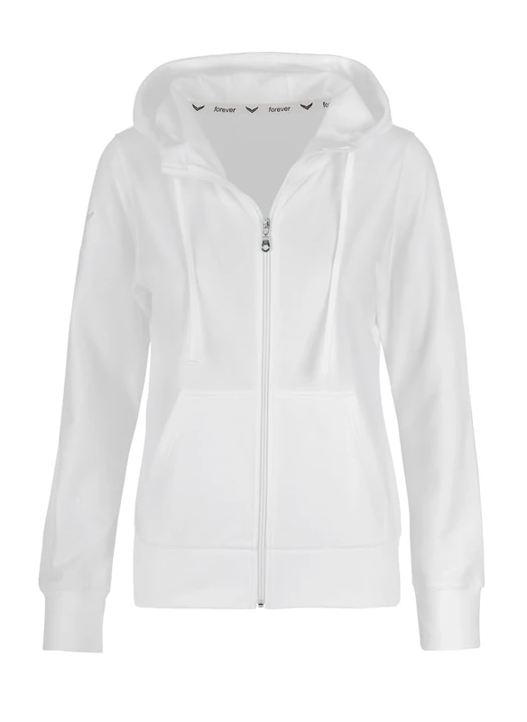 Trigema Women's Hooded Jacket, White, L
