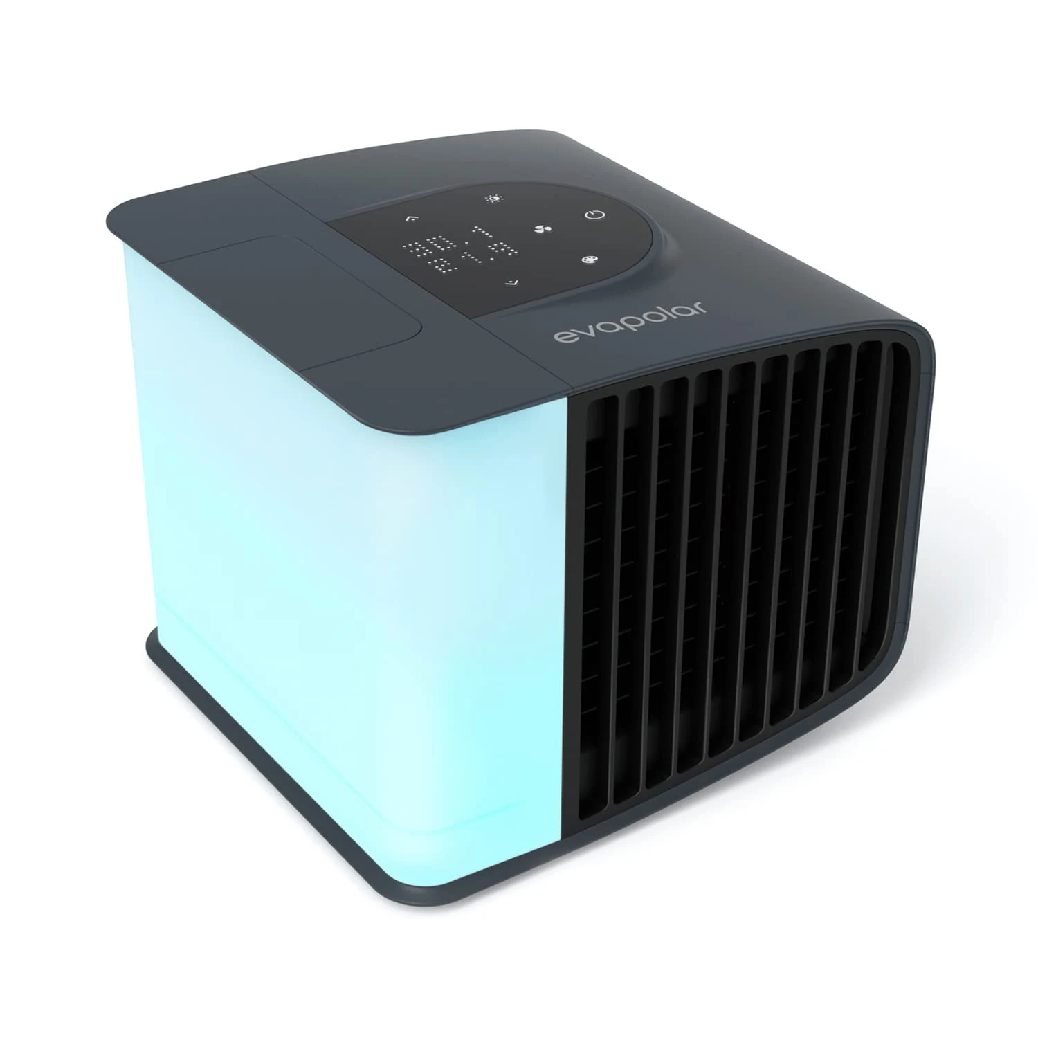 Evapolar evaSMART Personal Portable Air Cooler and Humidifier with Alexa Support, Desktop Cooling Fan, for Home and Office, with USB Connectivity and Built-in LED Light, Stormy Grey