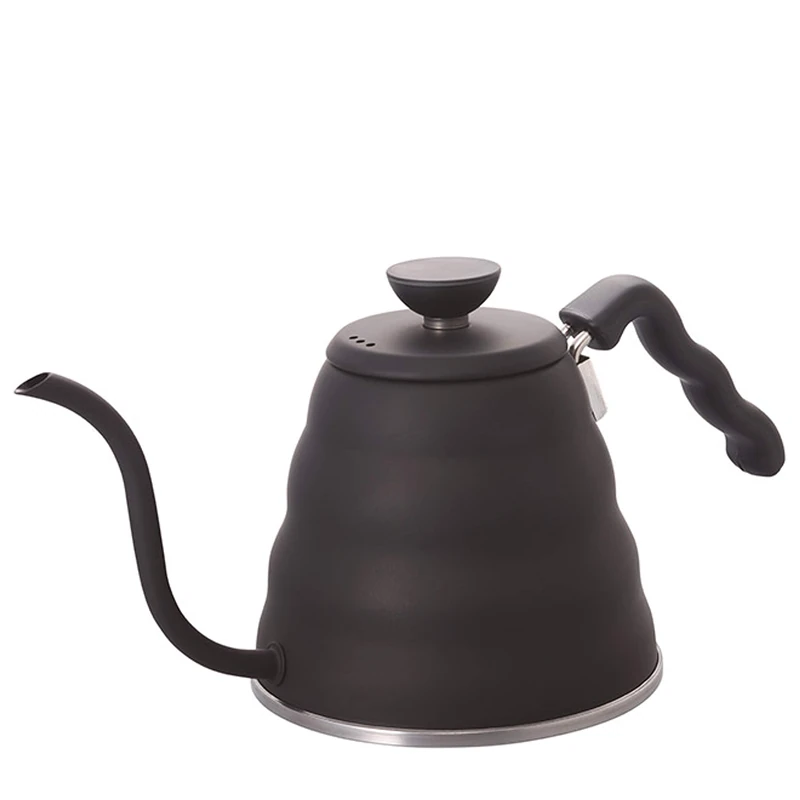 HARIO V60 Buono Teapot, Glass, Black, Stovetop, 1.2L, Black