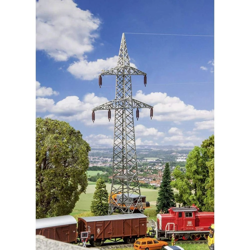 Faller FA130898 2 Expenditure Cable Masts (110 kV) Model Kit, Various - Image 1