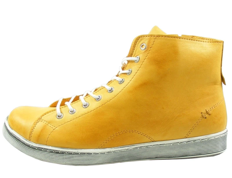 Andrea Conti 0341500 Women's Boots, Low Shoes, Trainers, High Top, Yellow, 5 UK