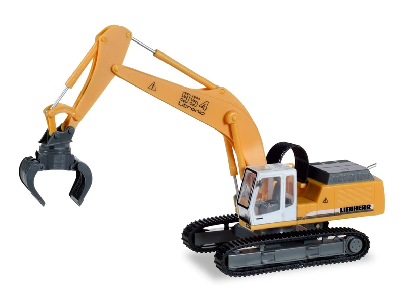 herpa - Crawler excavator 954, Litronic with levelling bucket, model excavator, truck, models, collectibles, plastic - scale 1:87