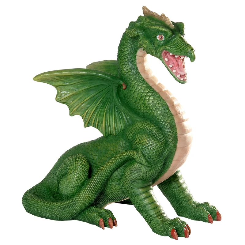 Design Toscano QM2939800 Ormarr Dragon, Monster of The Drawbridge Moat Statue, Full Colour Realistic, 19.05 x 27.94 x 33.020000000000003 cm