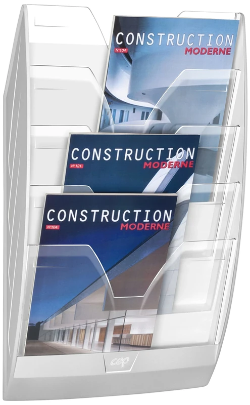 CEP 1201540111 Magnetic Wall Display Rack with 5 Compartments - White/Crystal