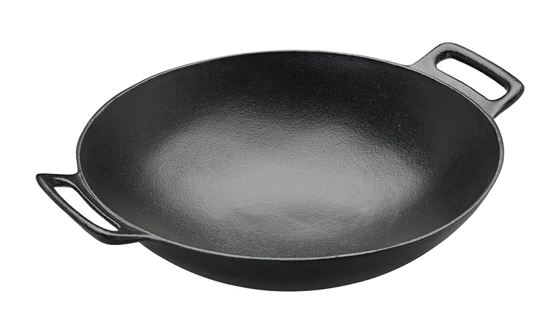 RÖSLE Vario Wok Enamelled Cast Iron for Searing/Asian Kitchen/Suitable for Hob and Grill