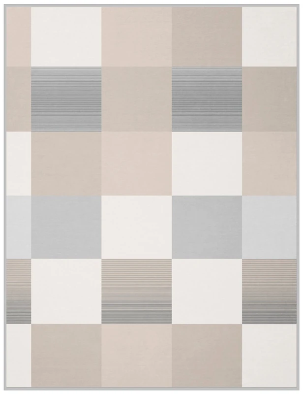 Biederlack Soft Impression Ombre Check Silver