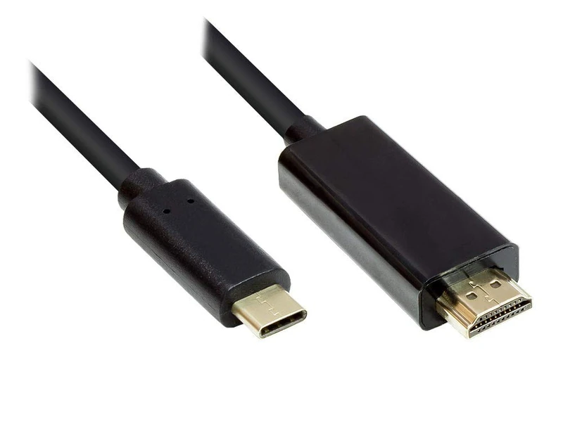 Good Connections Adaptor Cable USB-C Male to HDMI 2.0 Male 4K / UHD @ 60Hz Copper Ladder 1 m Black