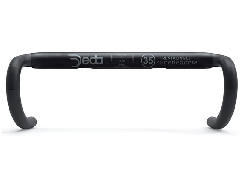 Deda Elementi Superleggera 35 Carbon Handlebar, PoB (Polished on Black), 42cm