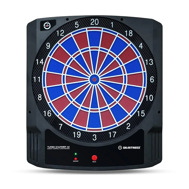 Carromco Dartboard Turbo Charger - Electronic dart board including app function for smartphones or tablets - dart machine with 16 games for 1-8 players, including 6 darts and 20 spare tips - Image 1