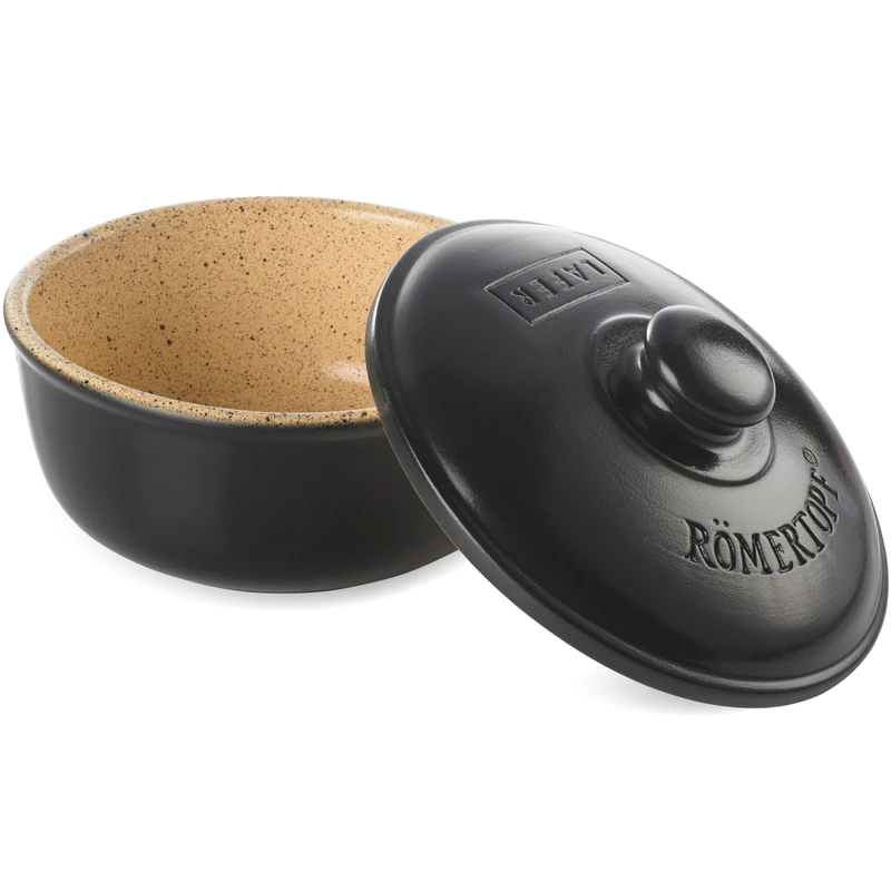 Römertopf BBQ Casserole Dish Made of Natural Clay, 2 Litre Capacity, Dishwasher Safe, Suitable for Grill and Oven, Even Heat Distribution, Diameter 23.2 cm