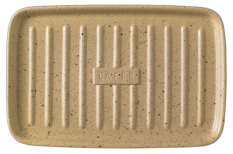 Römertopf Plancha with Grill Bars Rectangular, Made of Fireproof Clay, for Natural Grilling, Easy Cleaning and Stylish Design, 33 x 32 cm