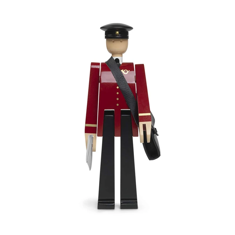 Kay Bojesen Postman Figures 20 cm Wooden Figures Original Design Black