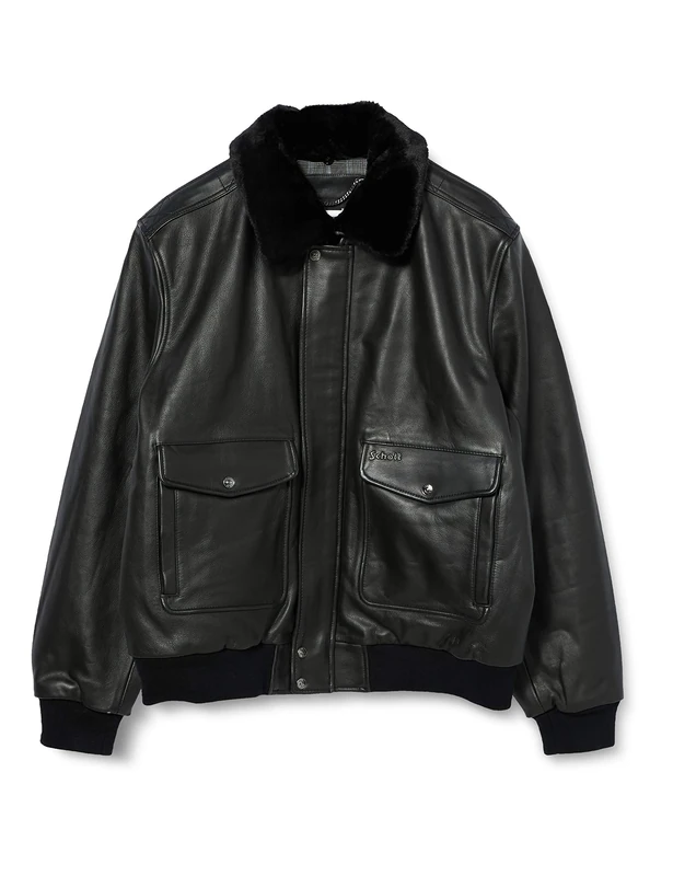 Schott NYC Men's Lc5331xgt Leather Jacket Not Applicable, Anthraciteblack, 4X-Large