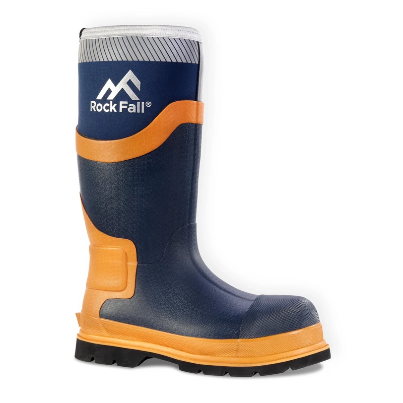 Rock Fall Unisex 4 Silt Neoprene Safety Wellington Boot, Blue, 6 UK