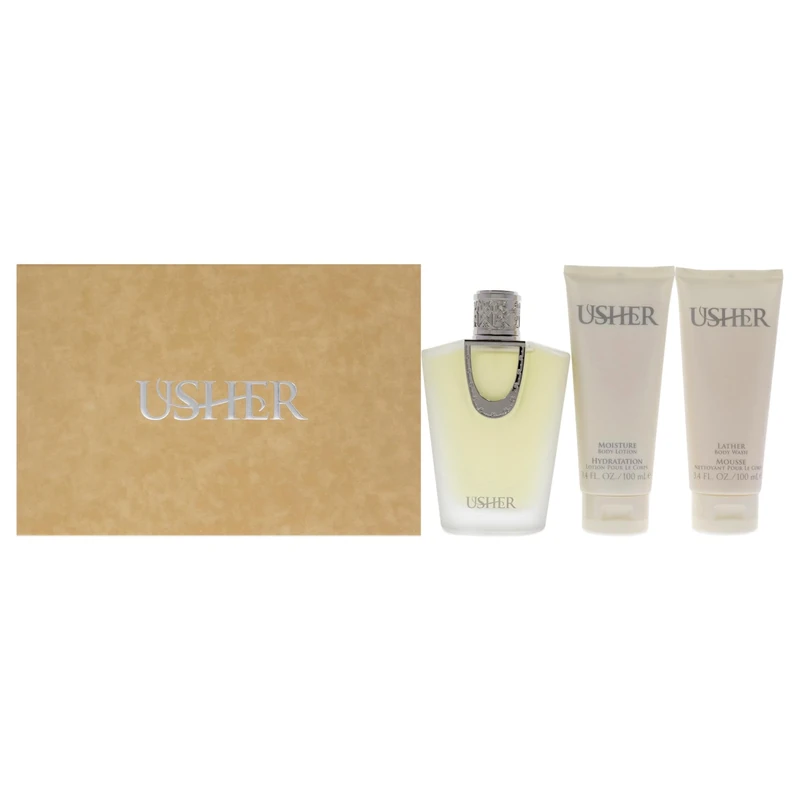 Usher by Usher for Women - 3 Pc Gift Set 3.4oz- EDP Spray, Body Lotion, Body Wash
