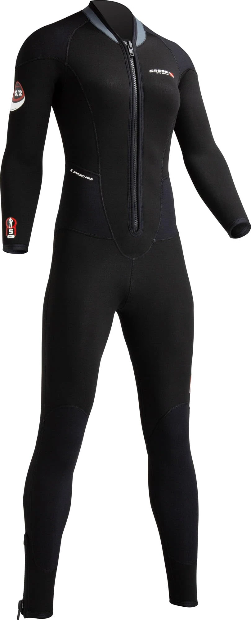 Cressi Women Endurance All-In-One Wetsuit - Black, Large/Size 4