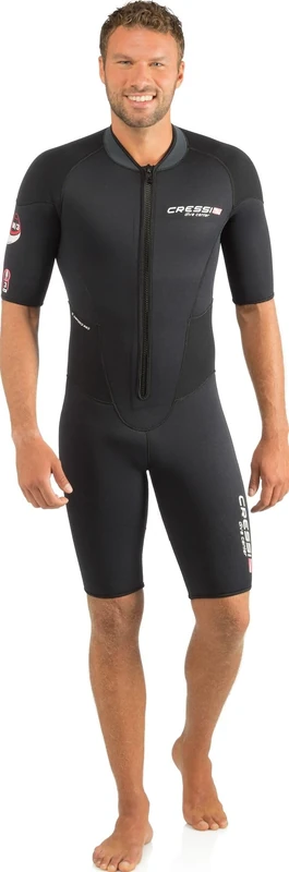 Cressi Men Endurance Short Wetsuit - Black, Small/Size 2