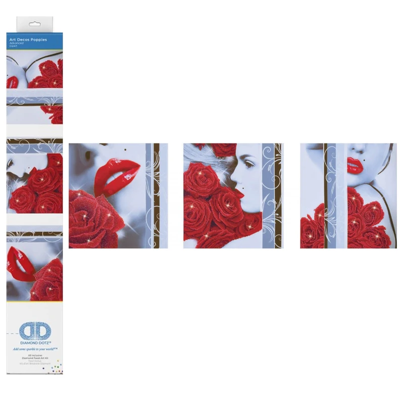 DIAMOND DOTZ Painting, Beginner Kit, Canvas, Assorted, 142x47cm - Image 1