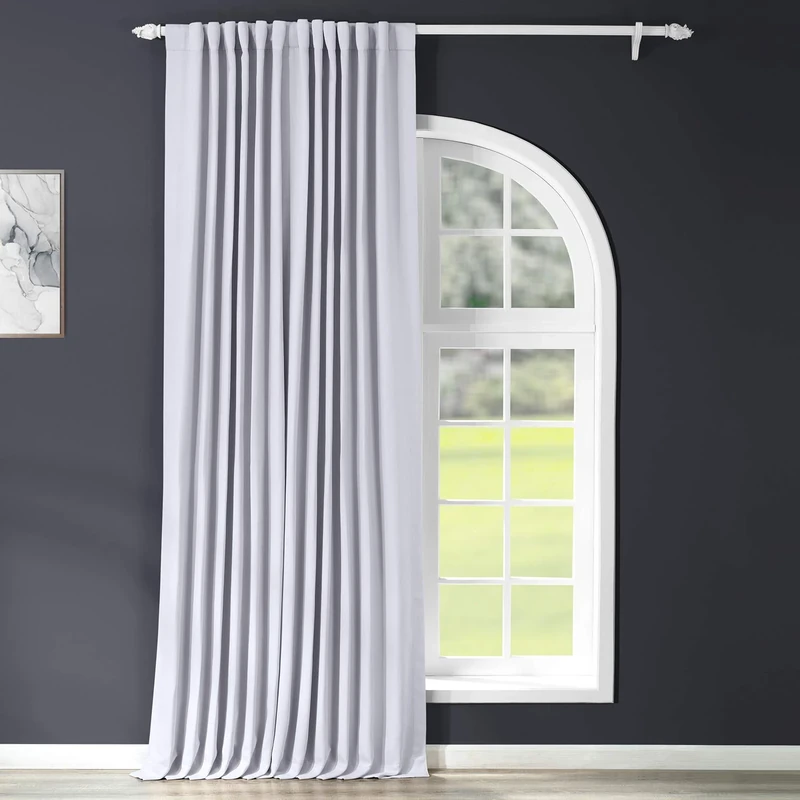 HPD Half Price Drapes Extra Wide Darkening Curtains for Bedroom & Living Room 100 X 96 (1 Panel), BOCH-144105-96-DW, Fog Grey, Polyester Blend, 100" W x 96" L (Pack of 1)