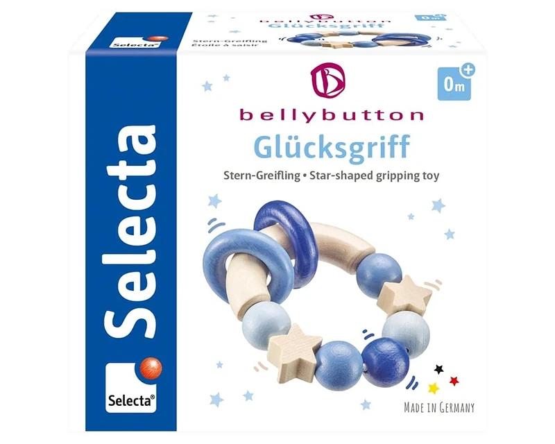 Selecta 64010 Lucky Grip Toy Bellybutton Blue 7.5 cm - Image 1