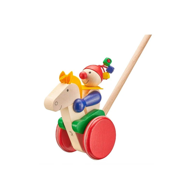 Selecta 62029 Trotto Sliding Figure - Wooden Pull-Along Toy - Image 1