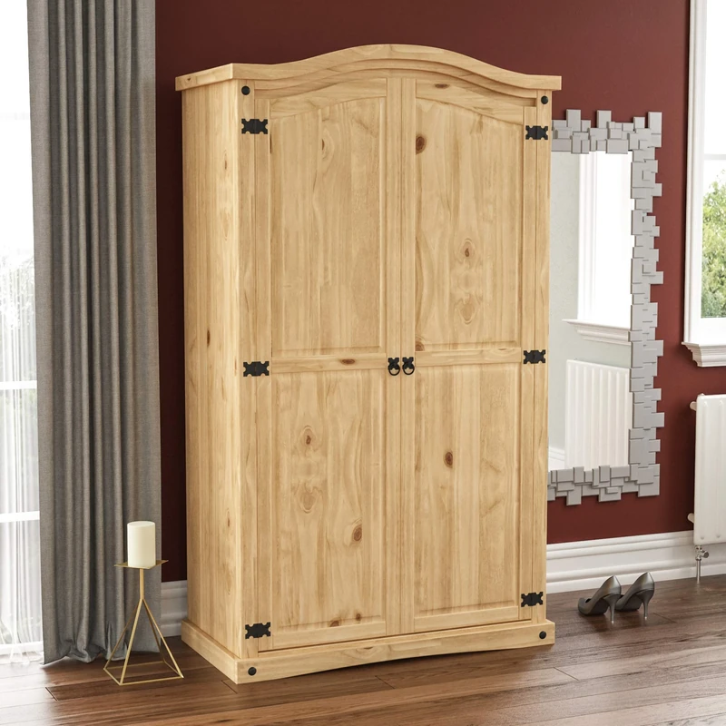 Vida Designs Corona Wardrobe, 2 Door, Solid Pine Wood