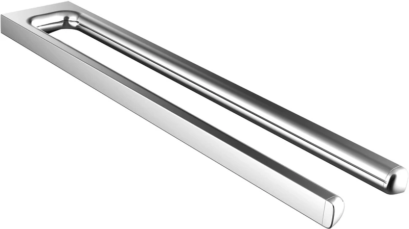 Emco Trend 02500146 Hand Towel Rail 2 Arms Rigid for Wall Mounting Length 430 mm Chrome, Metal, One Size