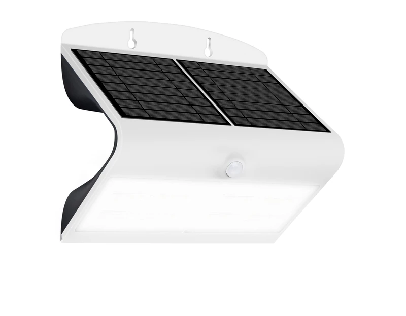 Luceco Solar Guardian Angled Wall Light - 6.8W White Aluminium