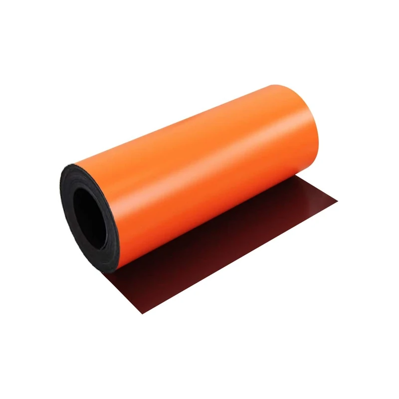 MagFlex® Flexible Matt Orange Magnetic Sheet for Creating Magnetic Pictures, Artwork, Signs or Displays - 300mm Wide - 5m Length